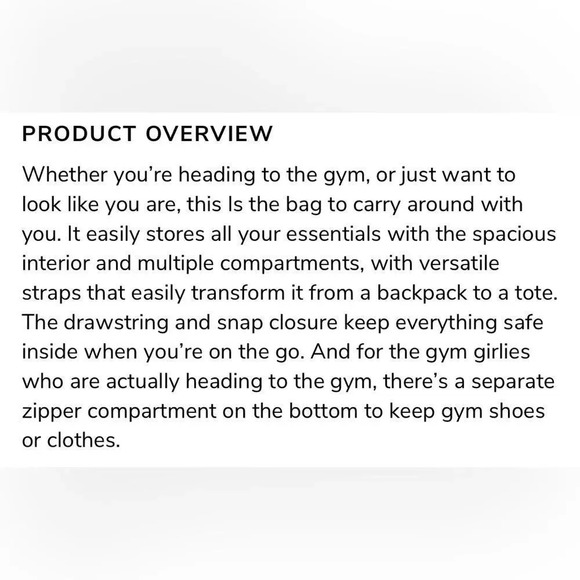 EUC Beyond Yoga gym backpack convertible bag oversized Black - Picture 4 of 10